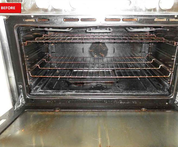 An oven before being cleaned